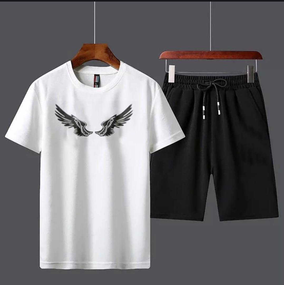 Men's Cotton Printed T-shirt & Shorts Tracksuit