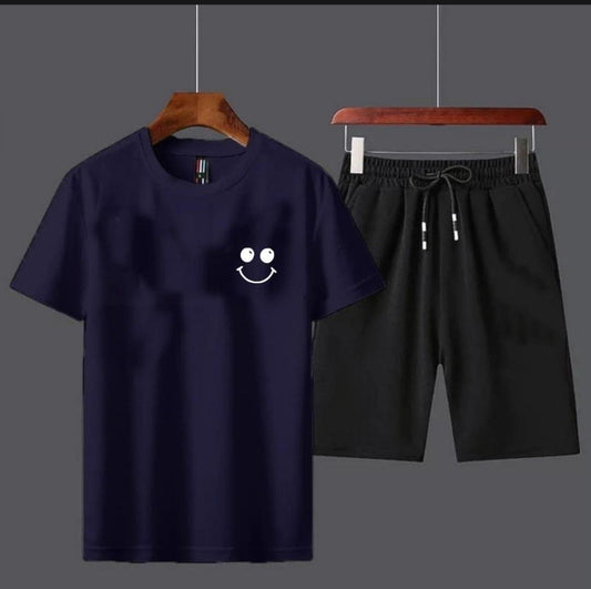 Men's Cotton Printed T-shirt & Shorts Tracksuit